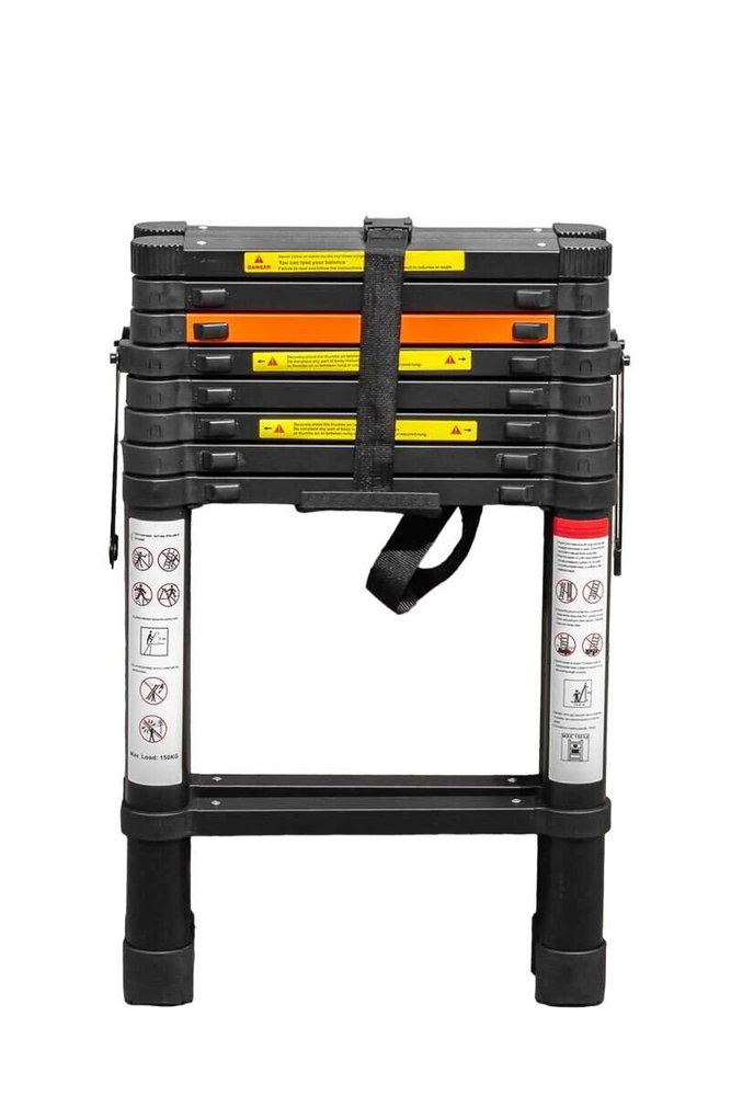 Телескопическая алюминиевая бытовая стремянка ROCKFORCE 2.6 м RF-UP260-2