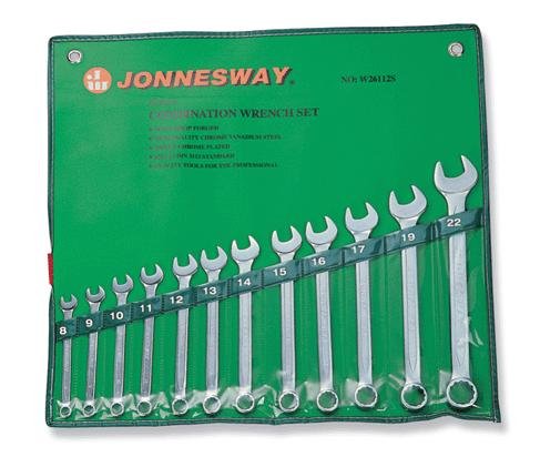 Набор комбинированных ключей 8 - 22 мм Jonnesway W26112S
