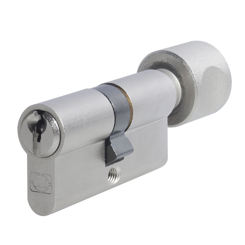 Цилиндр DOORLOCK DL Standard Z30xK30 мм PN матовый никель с поворотной кнопкой, 3 ключа 72036
