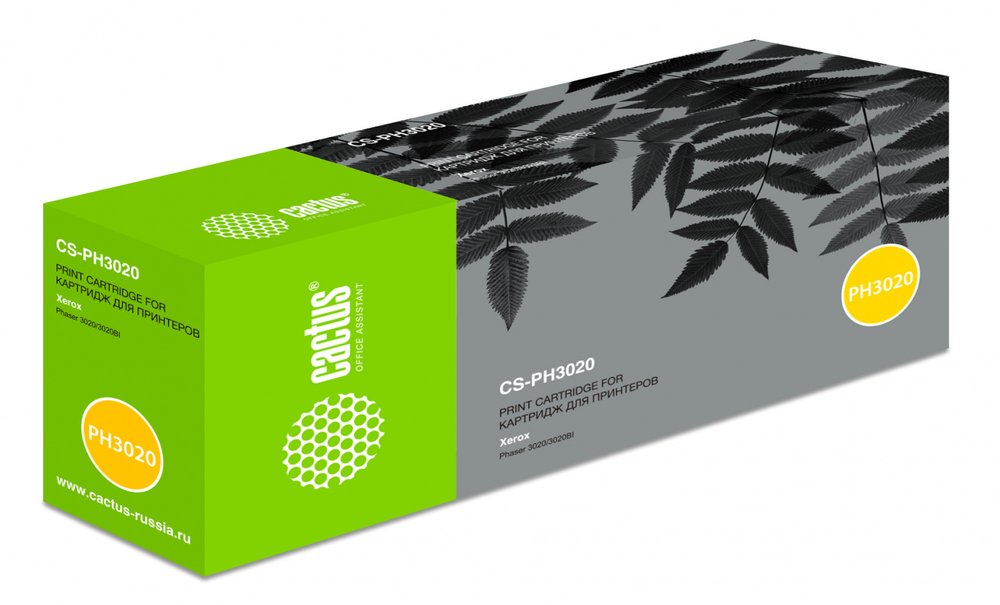 Лазерный картридж Cactus 106r02773 черный, 1500 страниц, для xerox phaser 3020/3020bi CS-PH3020 364621