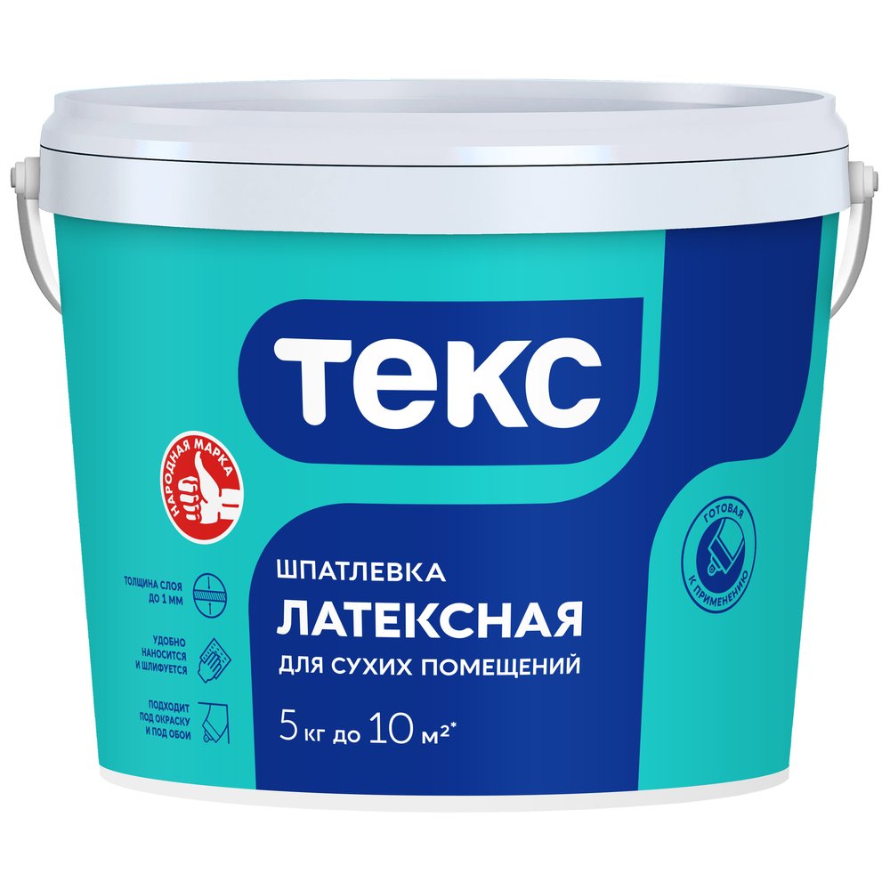 Шпаклевка латексная 5 кг Текс ПРОФИ тов-023459 700001298