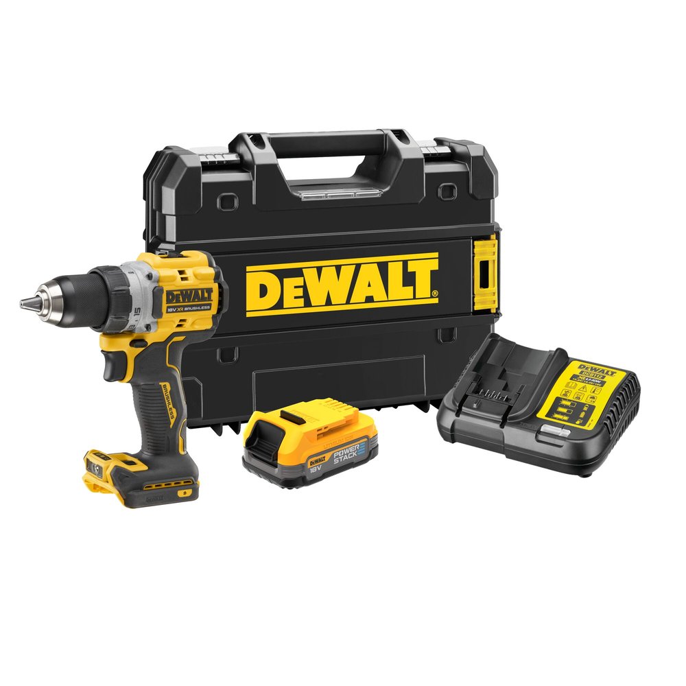 Бесщеточная дрель-шуруповерт DEWALT 2 скорости, 1 АКБ 18 В XR Li-Ion DCD800E1T-QW