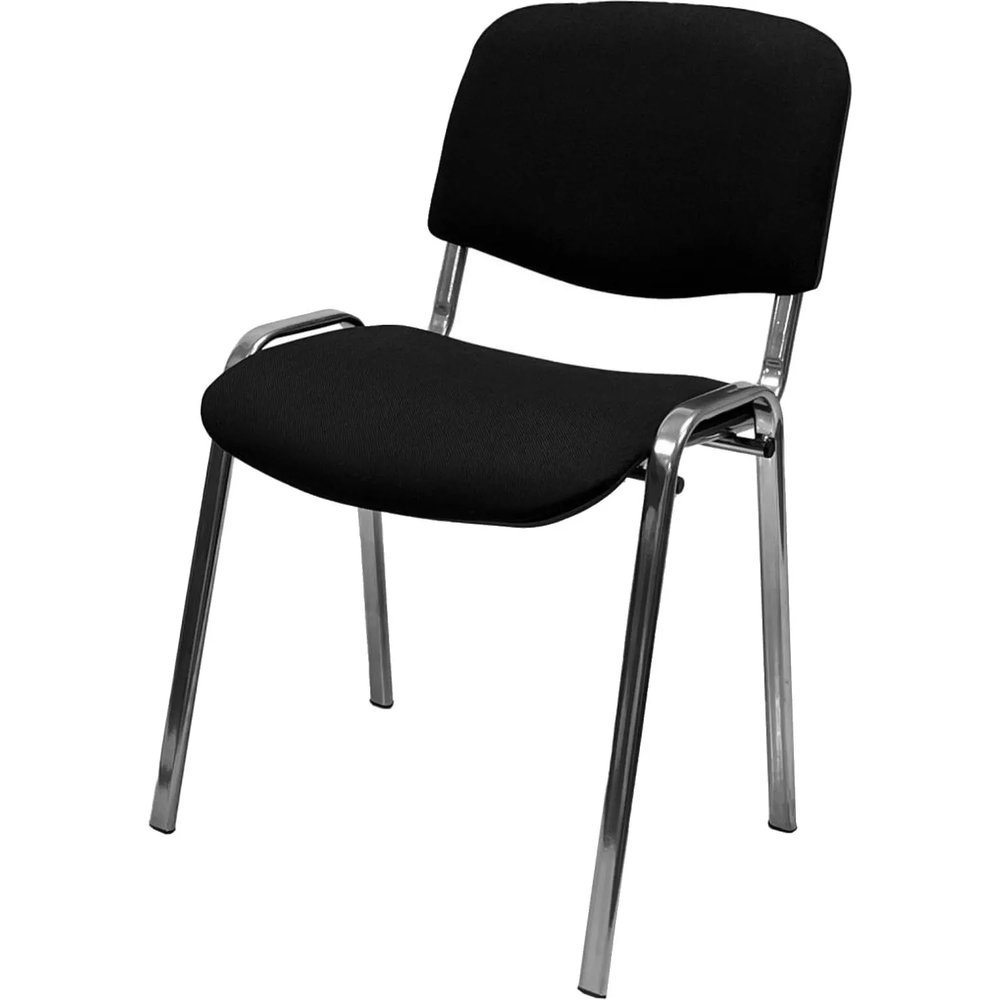 Стул КО_EChair Rio(ИЗО) РС01.00.10 ткань черная 101, каркас под хром