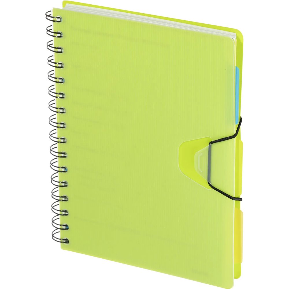 Ежедневник недатированный Bright Colours на спирали,  А5, 272 стр., ЛАЙМ