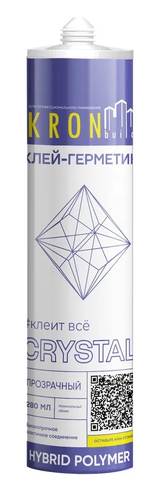 Клей-герметик на основе гибридных полимеров Kronbuild Crystal прозрачный 360 гр. MSC36