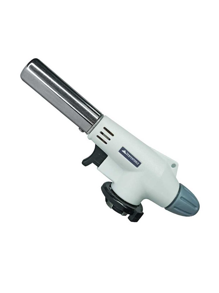 Газовая горелка vertextools 'БЕЛАЯ КЕРАМИКА' с пьезорозжигом 0836