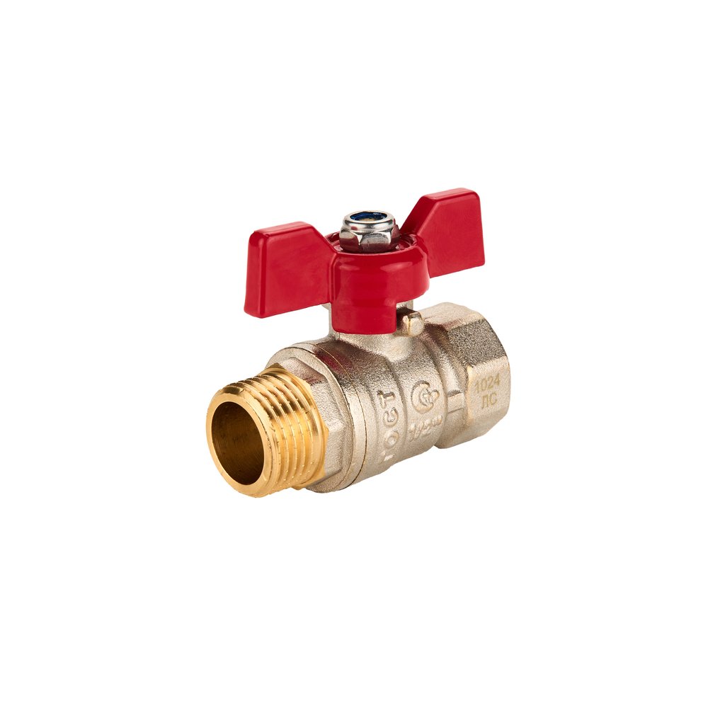 Шаровый кран SANEXT ГОСТ, PN40, Ду 15, ВР-НР 1/2' бабочка 8761