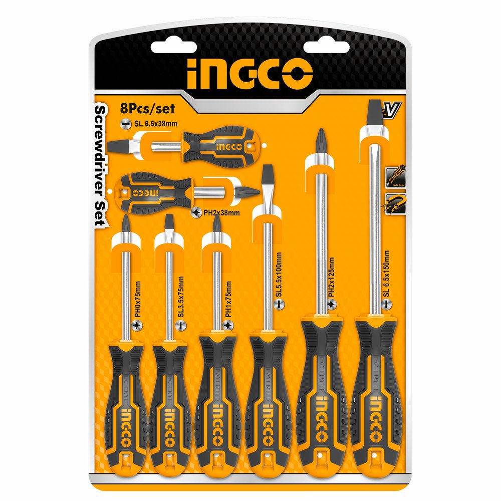 Набор отверток INGCO 8 шт INDUSTRIAL HKSD0828