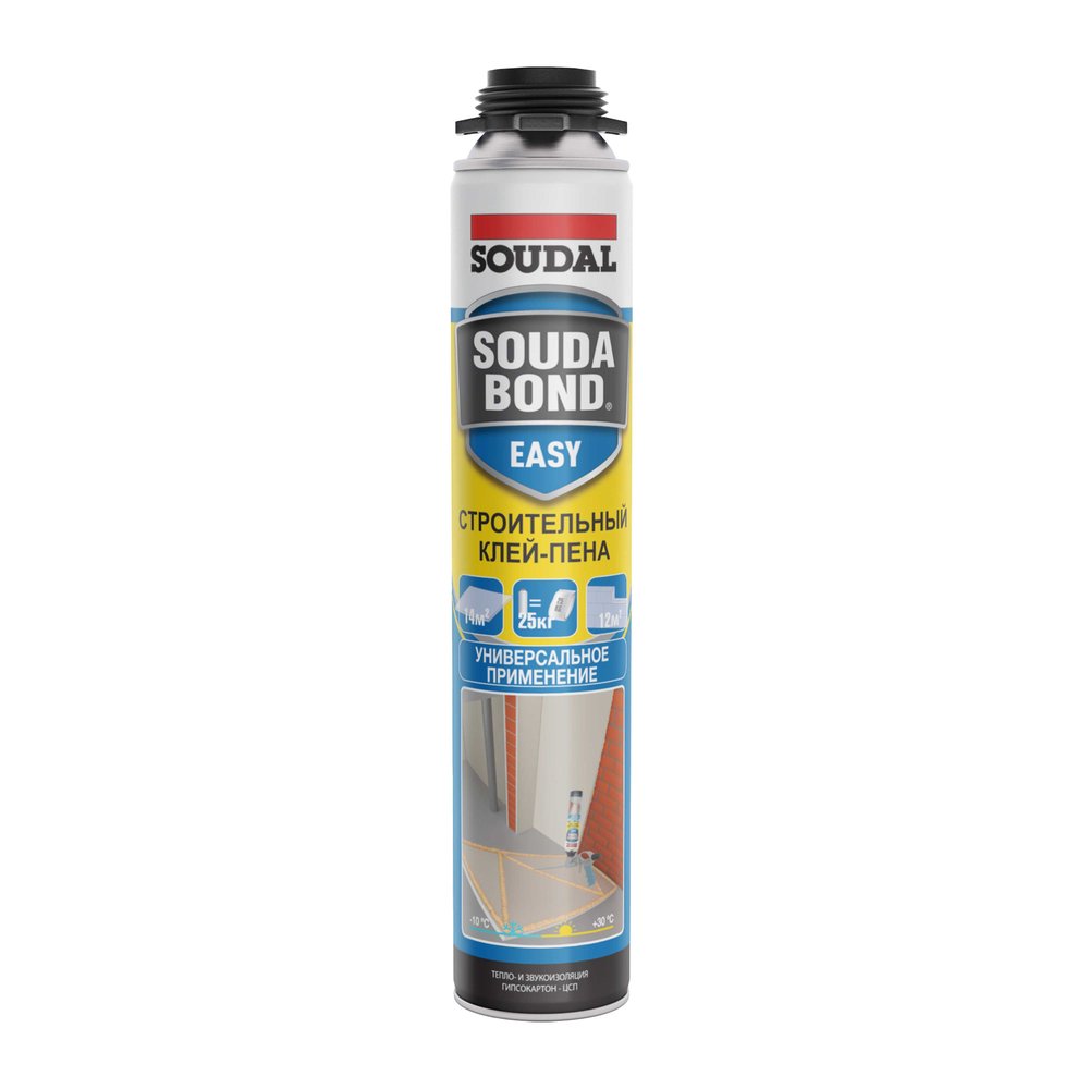 Полиуретановый клей SOUDAL 750 ml Soudabond Easy Gun winter RUS 127285