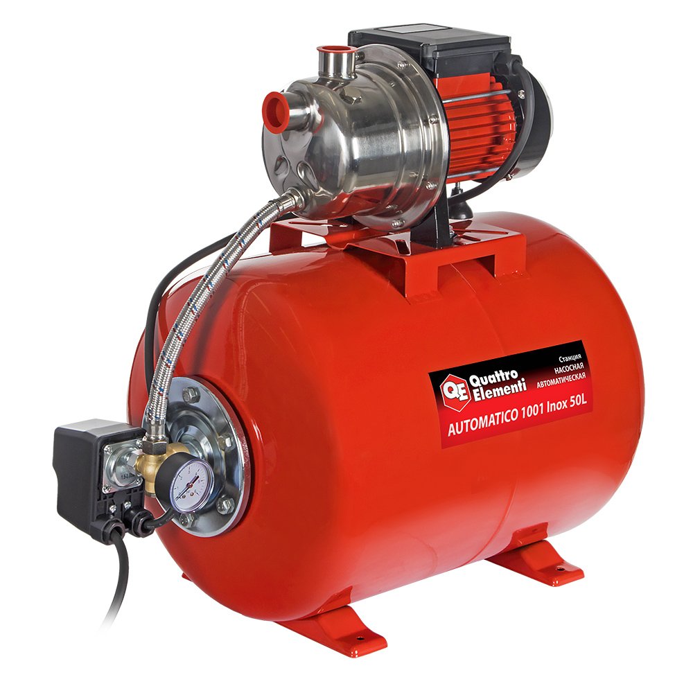 Насосная станция QUATTRO ELEMENTI Automatico 1001 Inox 50 L 910-225
