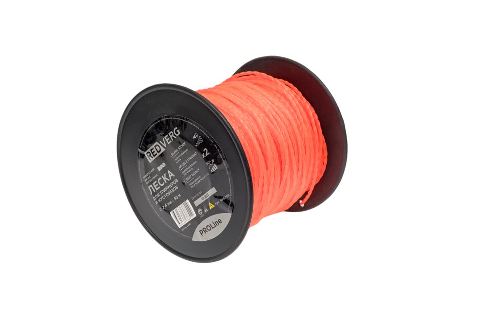 Леска бесшумная для триммера ProLine 2.4 мм, 90 м, витая REDVERG 990209 6679889