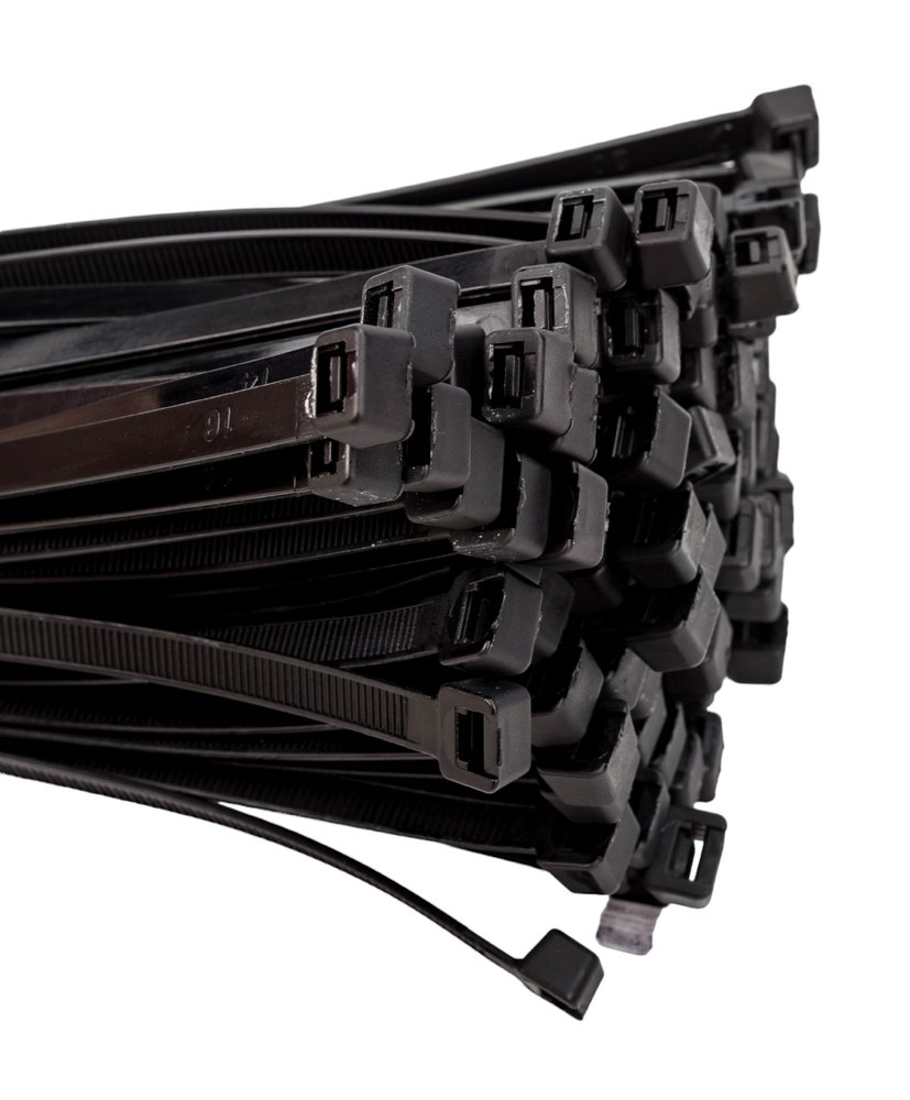 Нейлоновые стяжки FORTISFLEX НСС EasyFix 8x400 черный, 100 шт. 84820