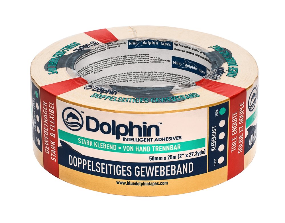 Двухстороняя ковровая клейкая лента Blue Dolphin Double-sided Fabric 50мм х 25м 05-3-03-EN