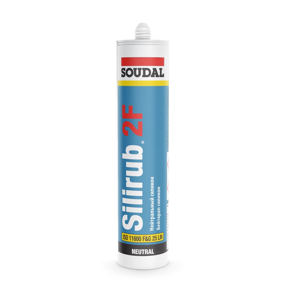 Нейтральный силиконовый герметик Soudal Силируб 2F белый, 300 мл 157059