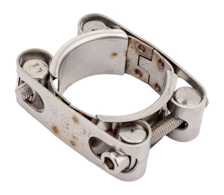 Двухболтовый силовой хомут TITAN LOCK 30-40 мм, нерж. сталь TL30-40DRCSS