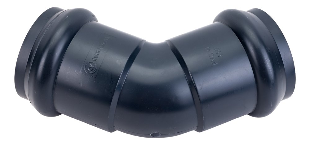 Отвод AQUAVIVA НПВХ напорный двухраструбный 110x45 AQV103110 26510