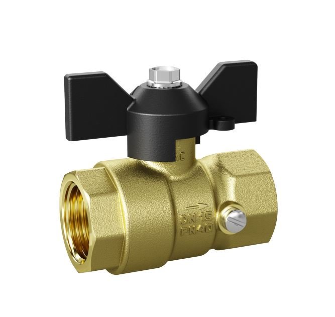 Шаровой кран для манометра LD PRIDE 1/2''вн - М20x1,5 с бабочкой, со спуском 554759