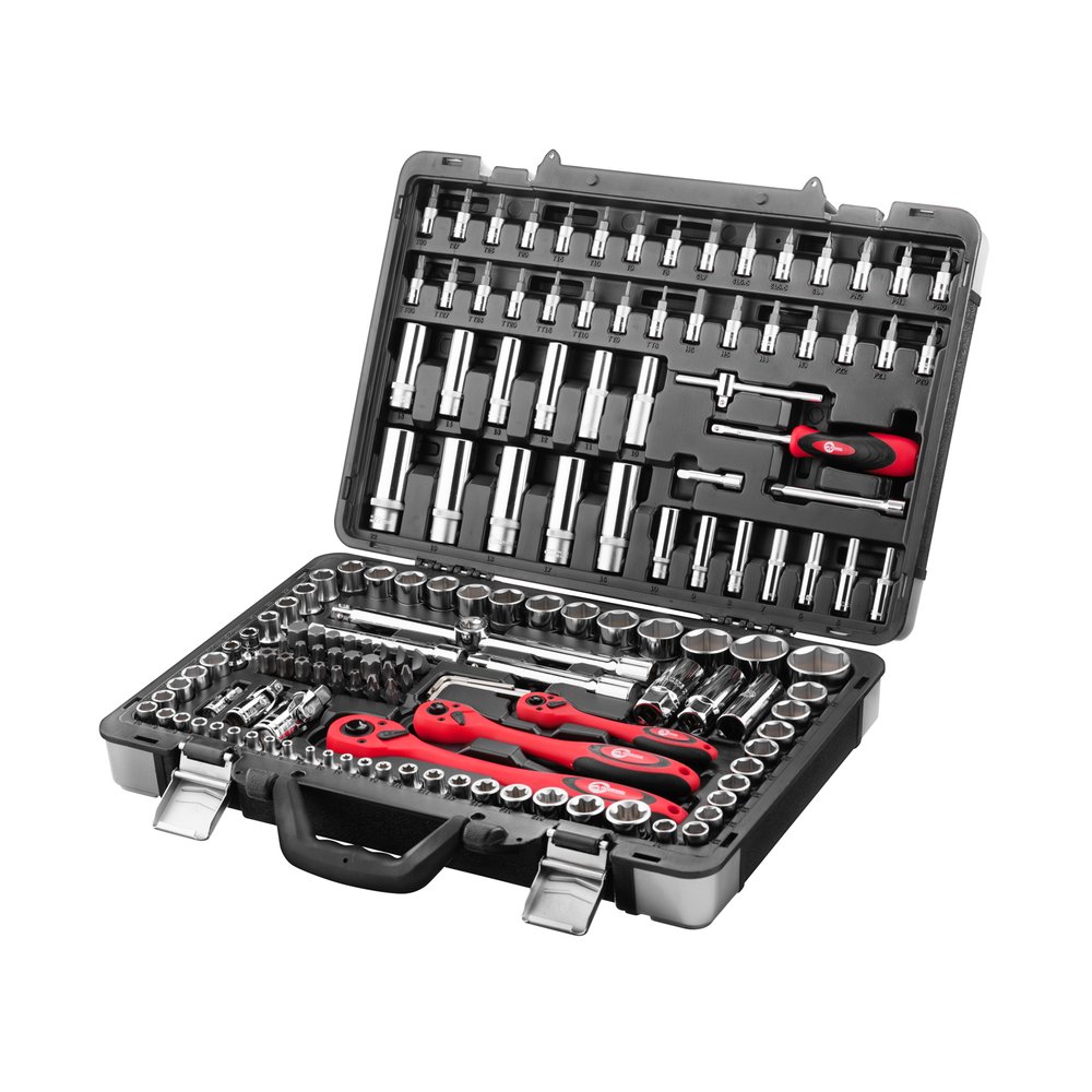 Профессиональный набор инструментов INTERTOOL 1/4 и 3/8 и 1/2, 151 шт., Cr-V ET-7151