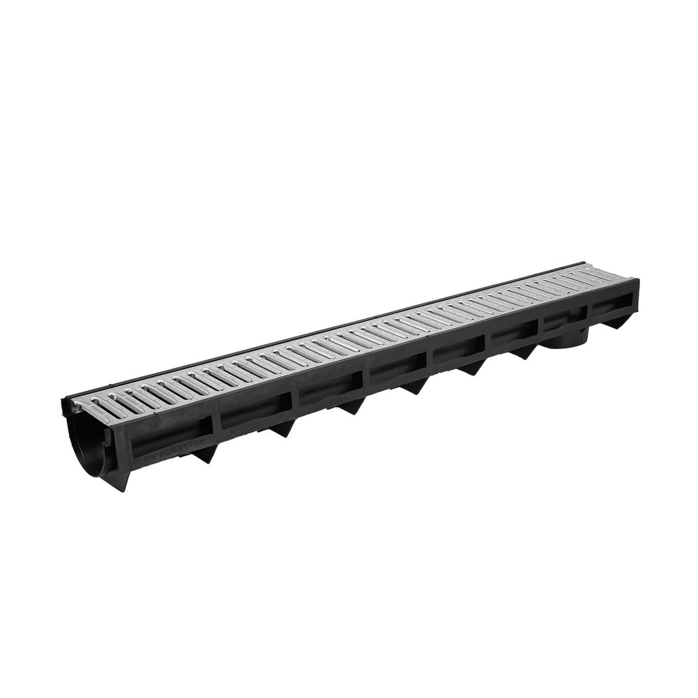 Лоток Aquastok AQUA-TOP DN90 H100 A15 1000x135x100 с оцинкованной решеткой (комплект) (1091н) 549068