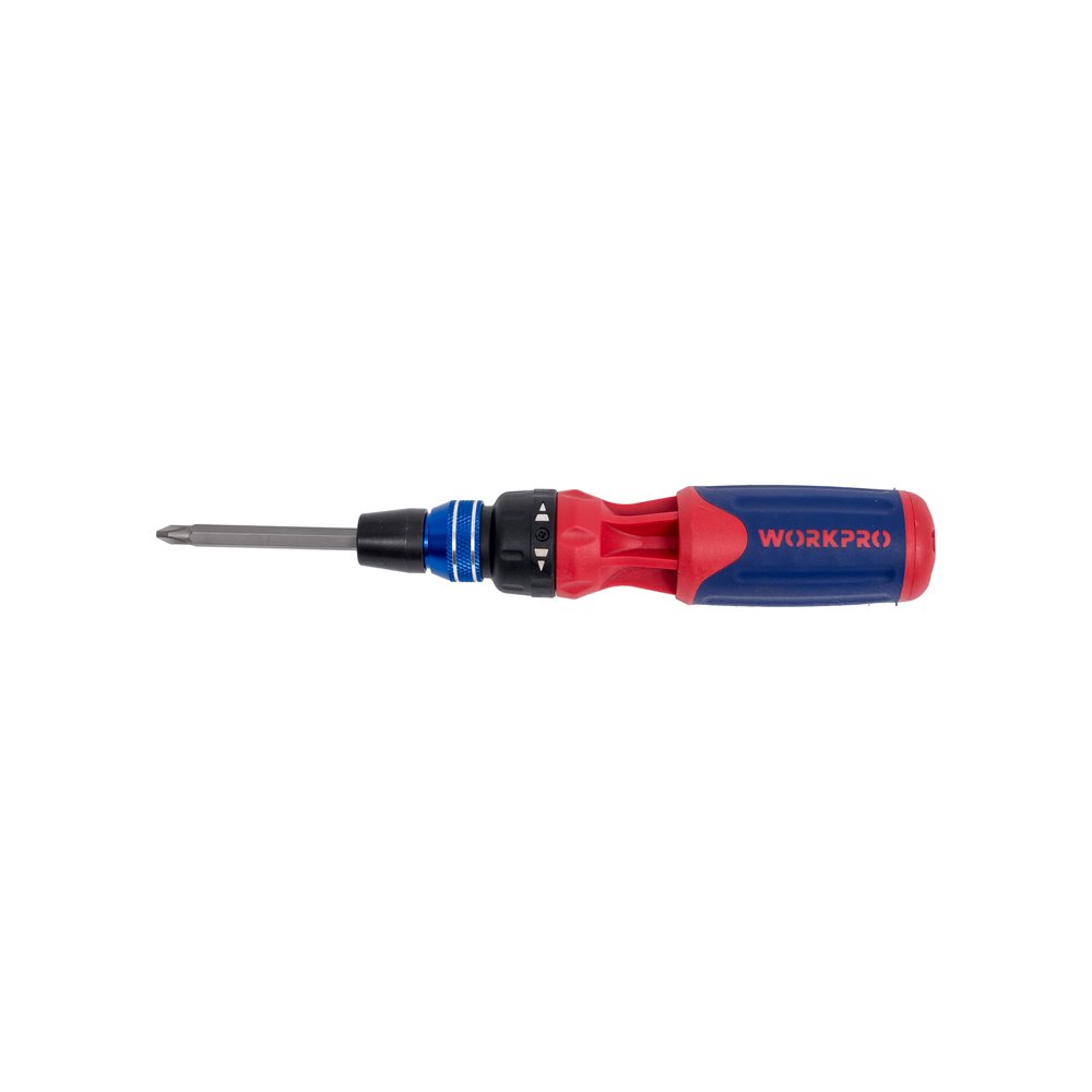 Отвертка WORKPRO 12-в-1, с трещоткой WP221063