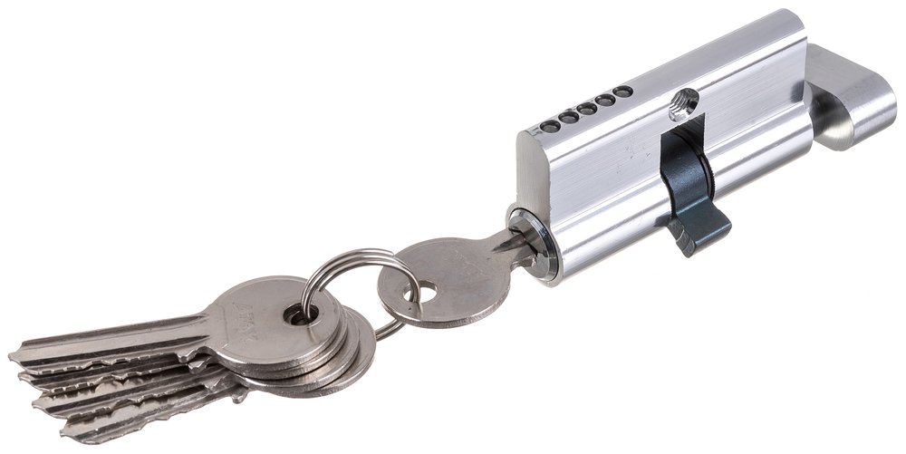 Цилиндровый механизм с вертушкой AJAX AX102/60 mm 25+10+25 CP хром 5 кл. 39839