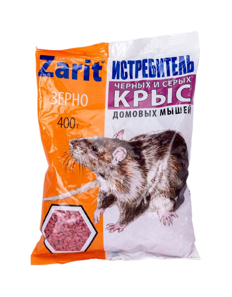 Средство от крыс и мышей Zarit зерно ИСТРЕБИТЕЛЬ ЗООКУМАРИН+ 400 г 129194