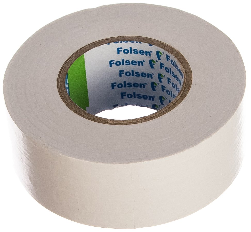 Изоляционная лента FOLSEN 25мм x 20м, белая 012605