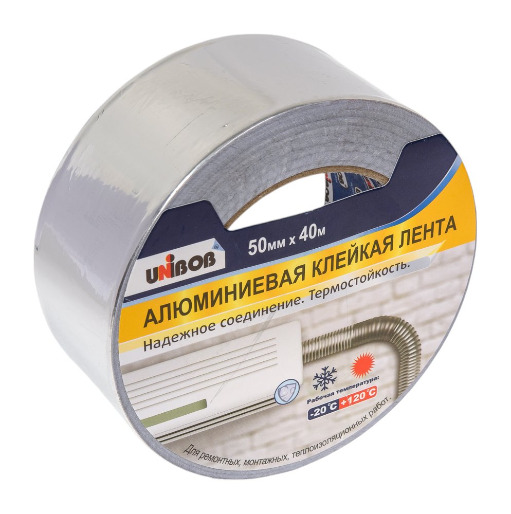 Алюминиевая клейкая лента UNIBOB 50 мм х 40 м 134860