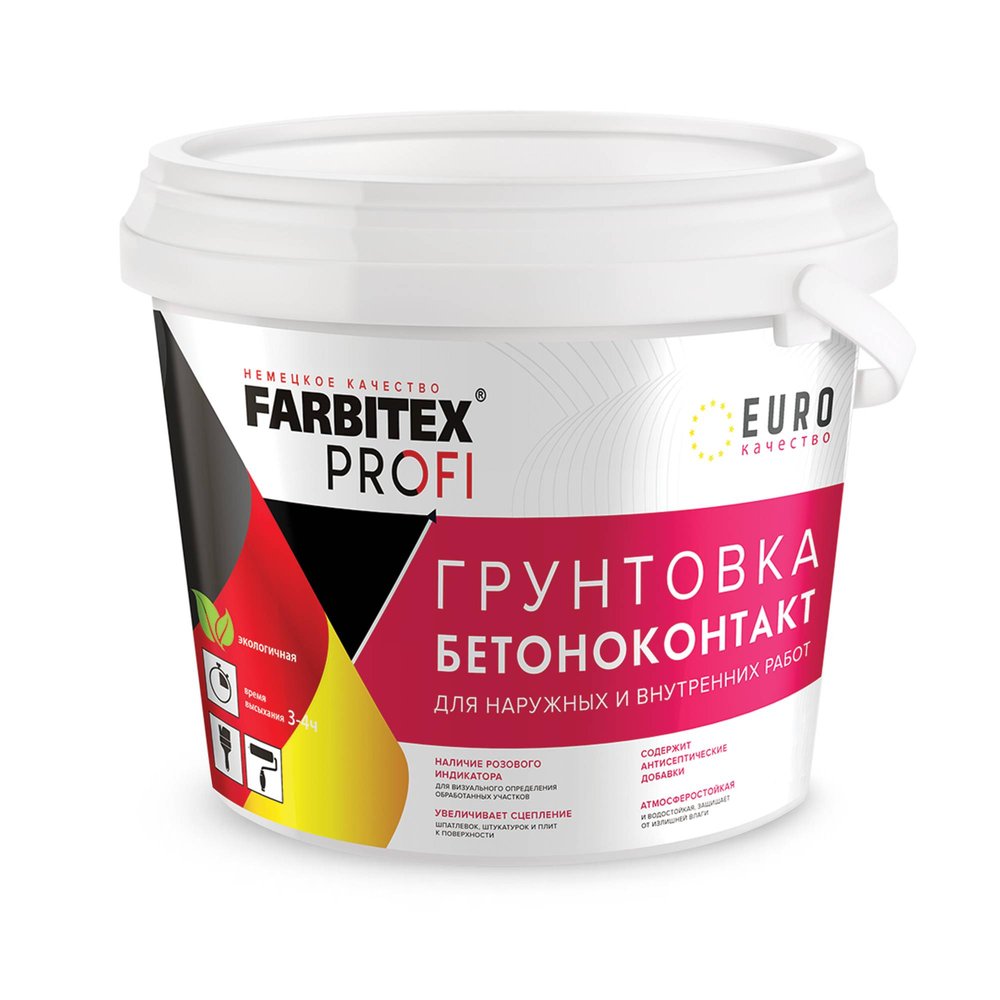 Грунтовка FARBITEX ПРОФИ (акриловая, бетоноконтакт, 12 кг) 4300007457