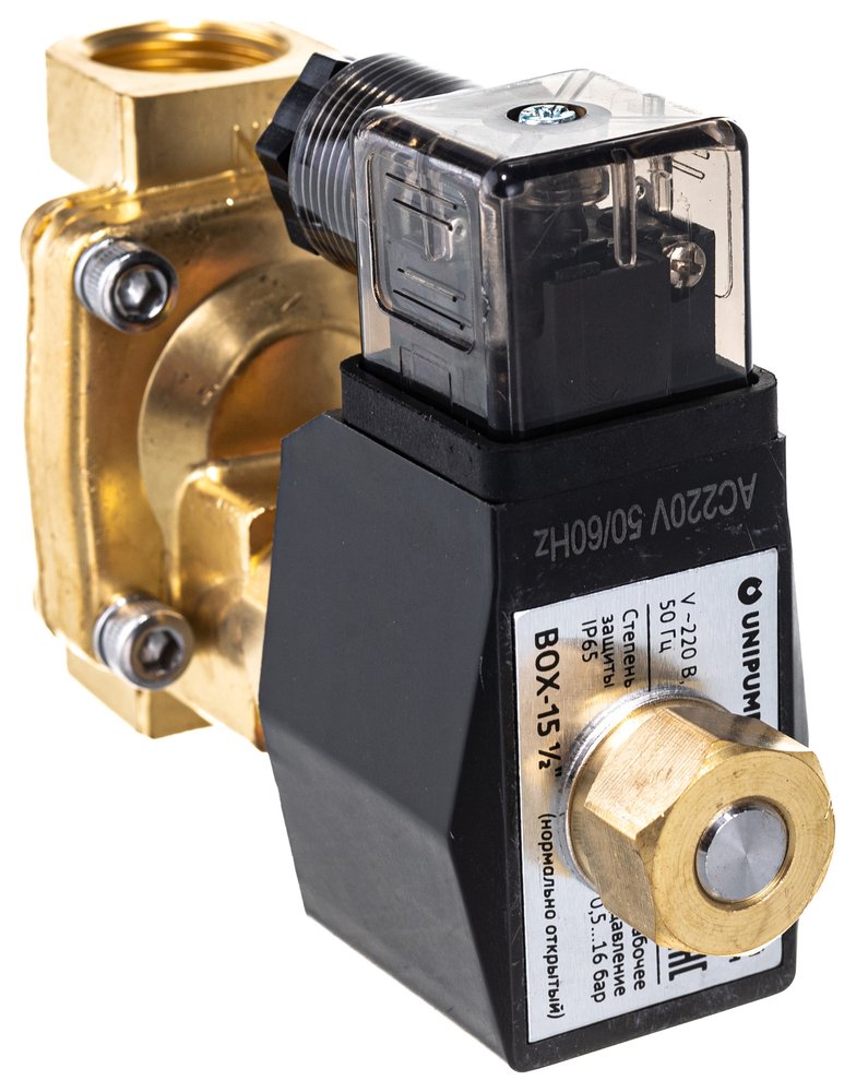Клапан электромагнитный BOX-15 1/2' (нормально открытый) Unipump 74950