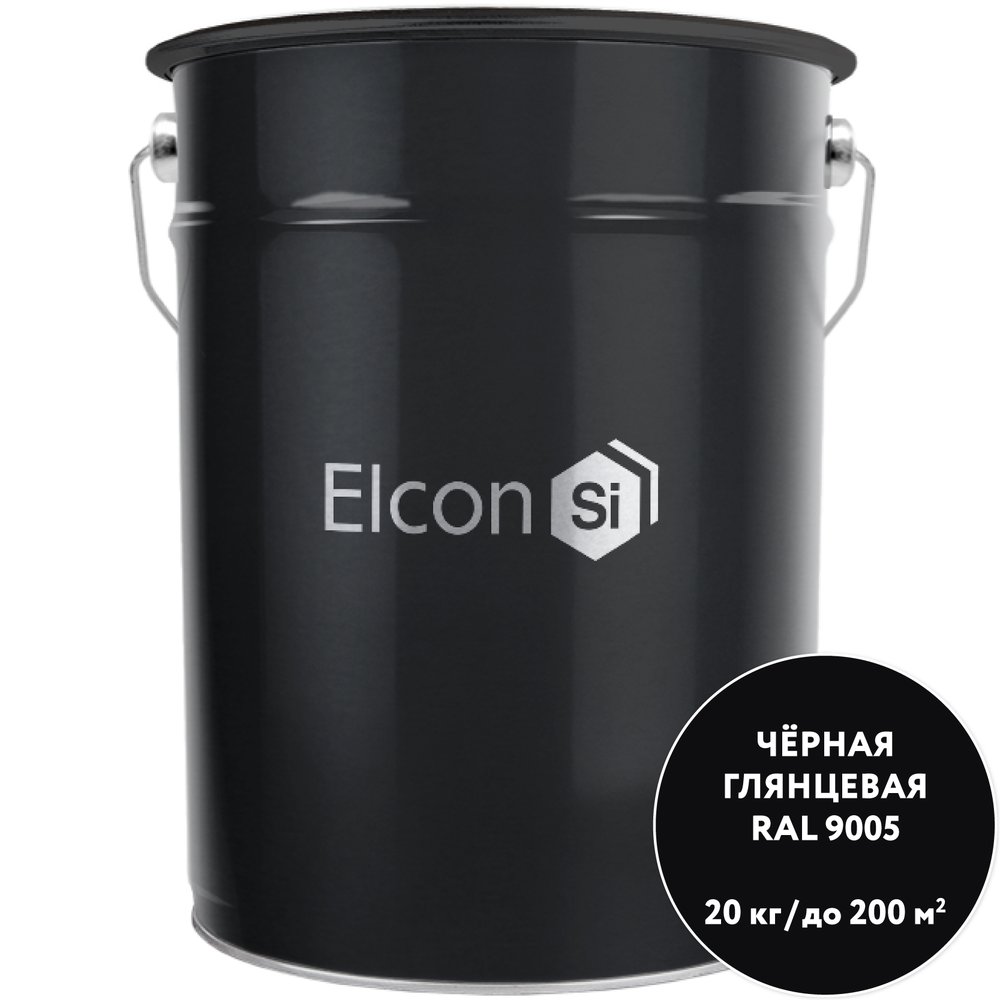 Грунт-эмаль 3 в 1 Elcon глянцевая черная RAL 9005 00-00750259