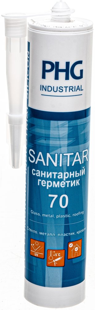 Силиконовый санитарный герметик PHG Industrial Sanitar прозрачный 280 ml 448749