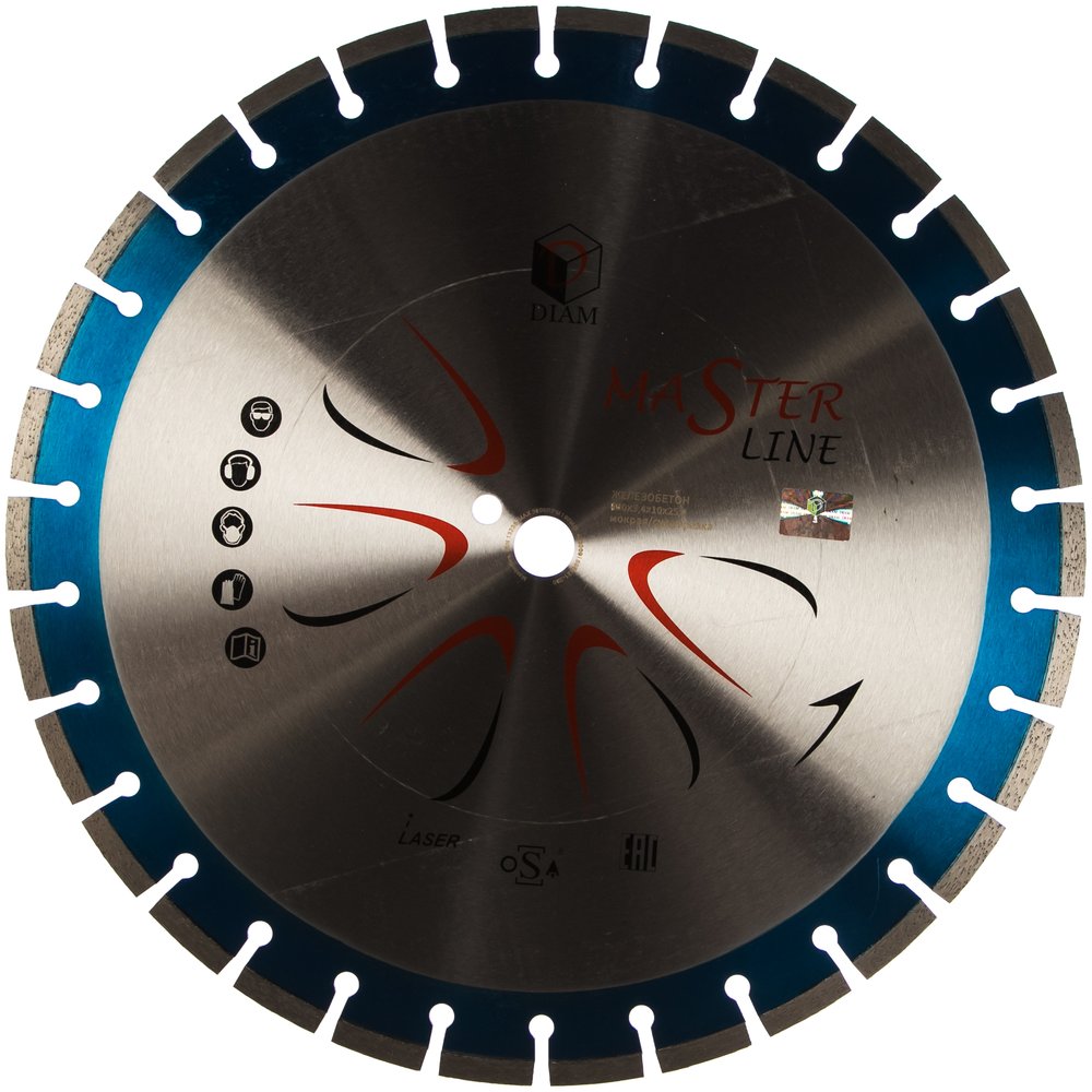 Алмазный сегментный круг Diam 1A1RSS Железобетон Master Line 450x3,4x10x25,4 000505