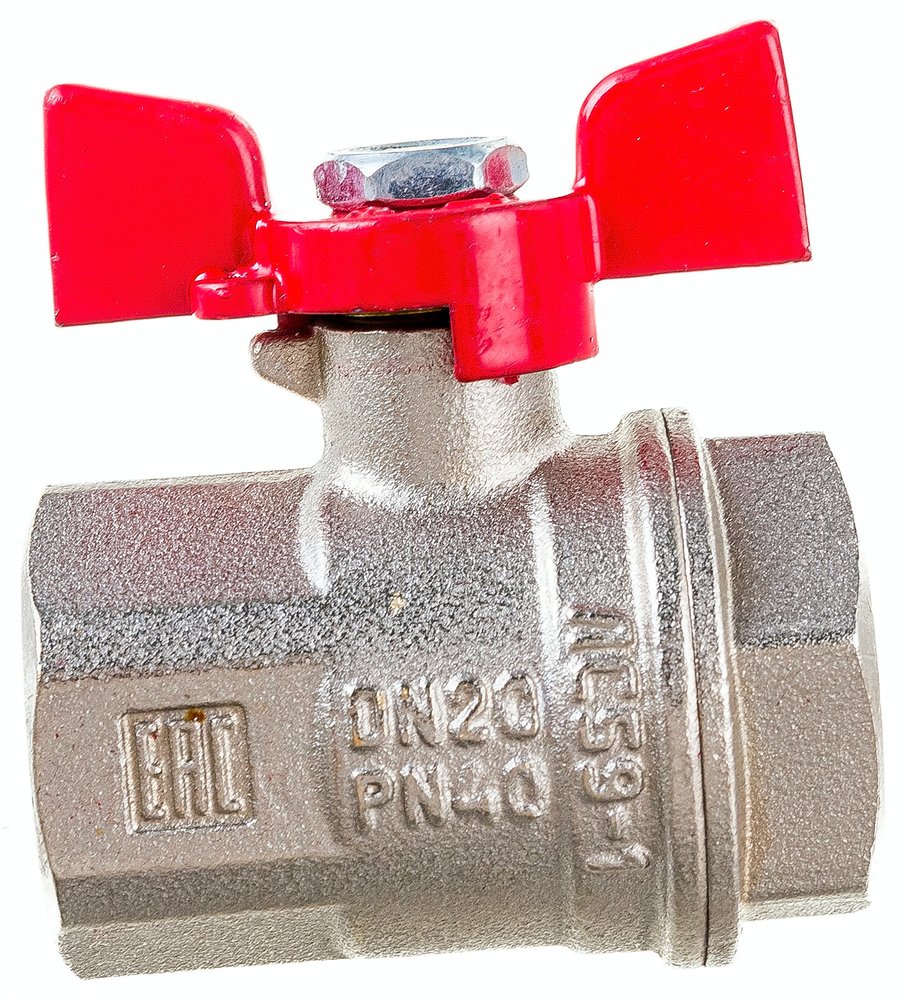 Шаровой кран VALFEX PREMIUM для воды, 3/4' ВР/ВР, бабочка VF.217.NB1.034.PREMIUM