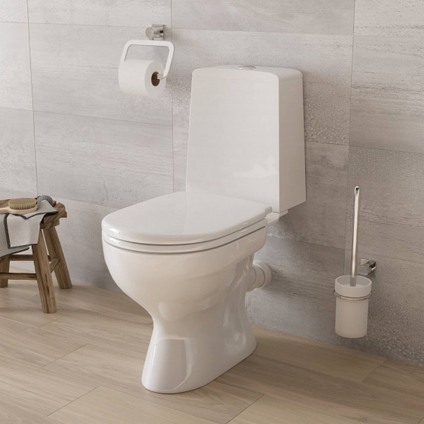 Унитаз-компакт Gesso Премиум 2 HOME De Luxe с 2-х уровневой арматурой, сиденьем микролифт (100% комплектация) 9014521