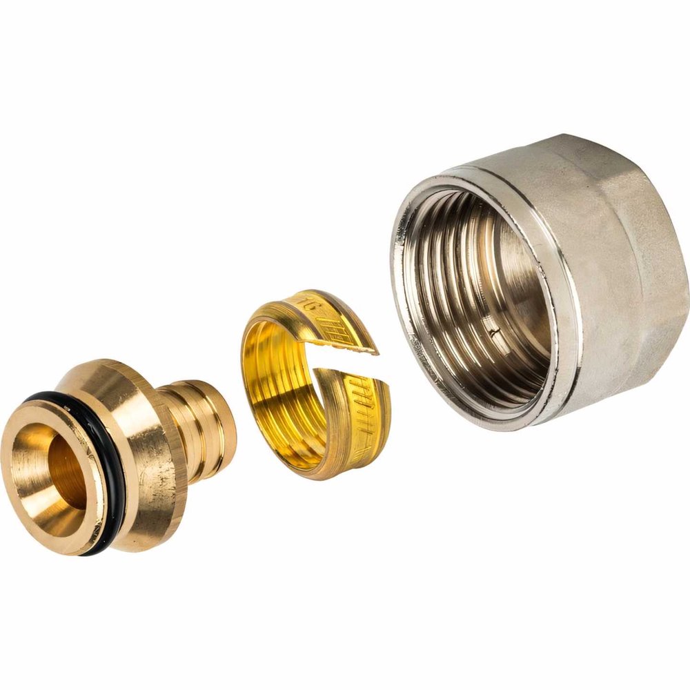 Компрессионный фитинг для труб PEX STOUT 16х2,2х3/4 SFC-0020-001622 RG008P29KA12AC