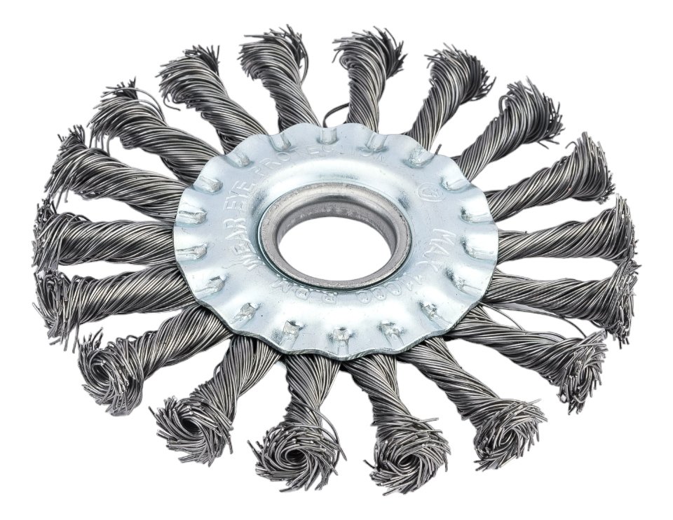 Кордщетка дисковая витая, жесткая, 115 мм, толщина проволоки 0.5 мм для УШМ Bohrer 36500115