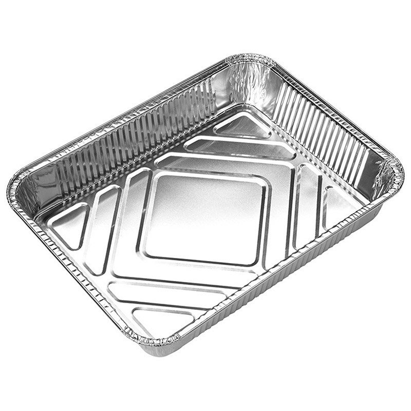 Форма для выпечки Mallony LAMINA размер 225x177x45 см из алюминиевой фольги, прямоугольная, одноразовая 006046