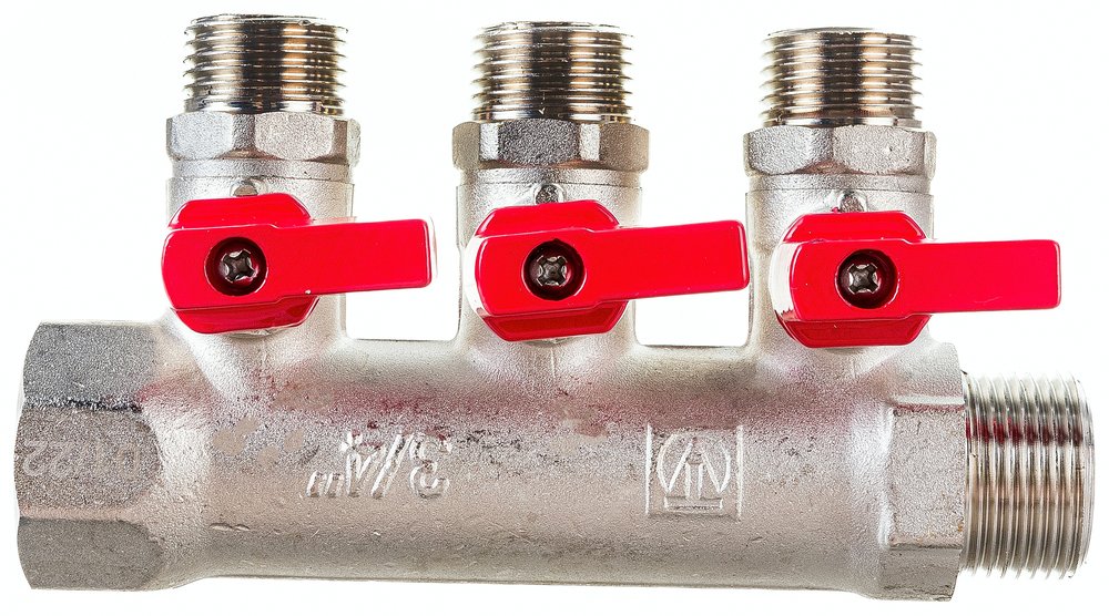Коллектор с кранами (3/4', 3 х 1/2') Valtec VTc.580.N.0503 78753