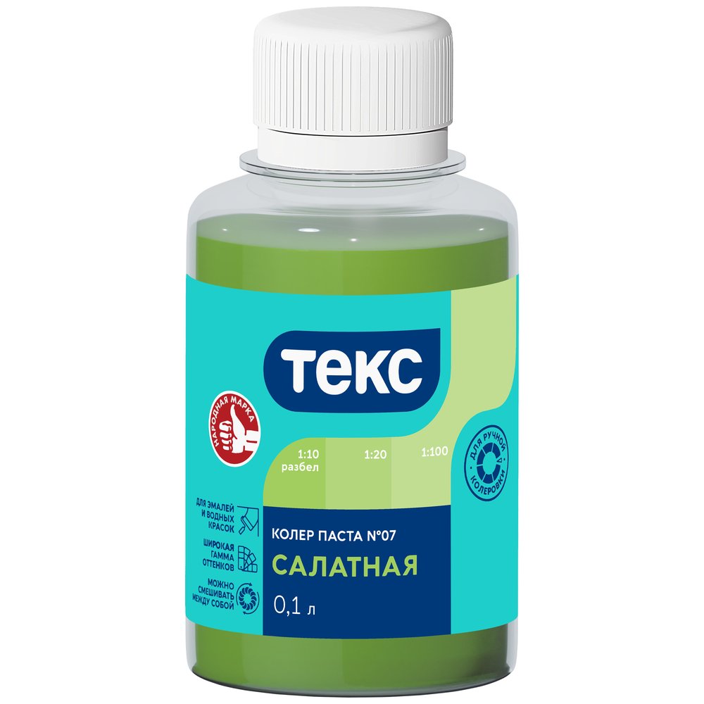 Паста колер Текс № 07 салатная 0,1 л 700001003