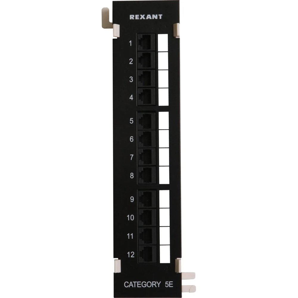 Патч-панель коммутационная REXANT (04-0020)настен.12 порт.UTP,RJ-45,CAT 5e