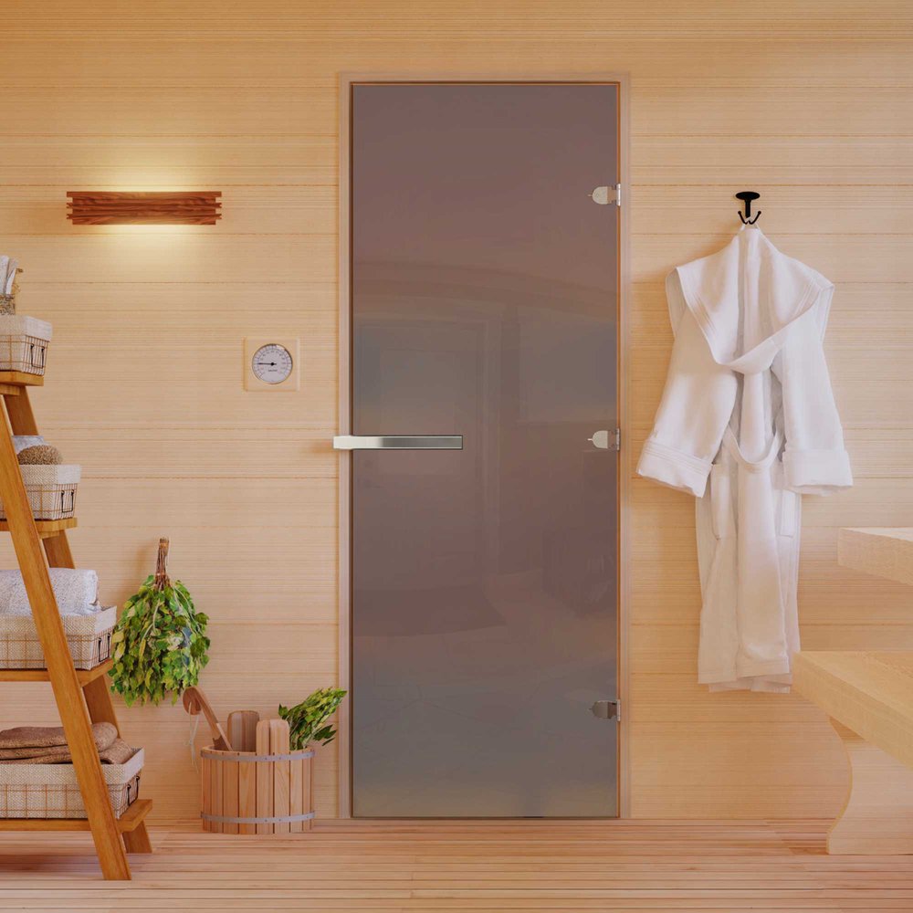 Дверь для бани DoorWood Бронза матовая, 2000х700 мм УТ-00011513