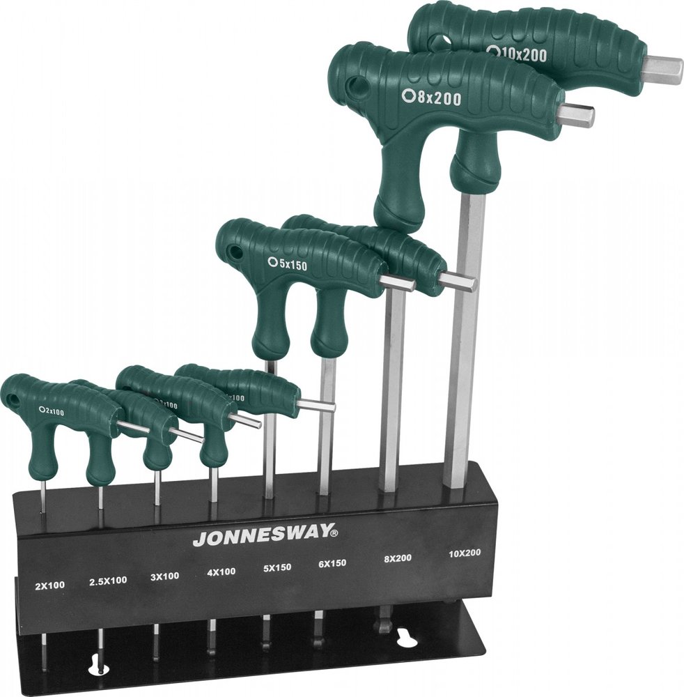 Комплект угловых двусторонних шестигранников Jonnesway H10MB08S