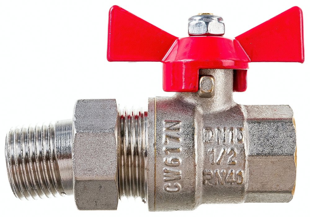 Шаровой кран с полусгоном Valtec BASE 1/2' внутренняя-наружная VT.227.N.04