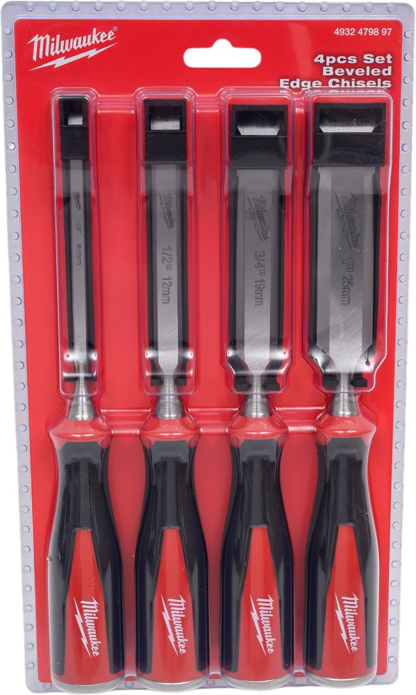 Набор плоских стамесок Milwaukee 4 ед. 4932479897
