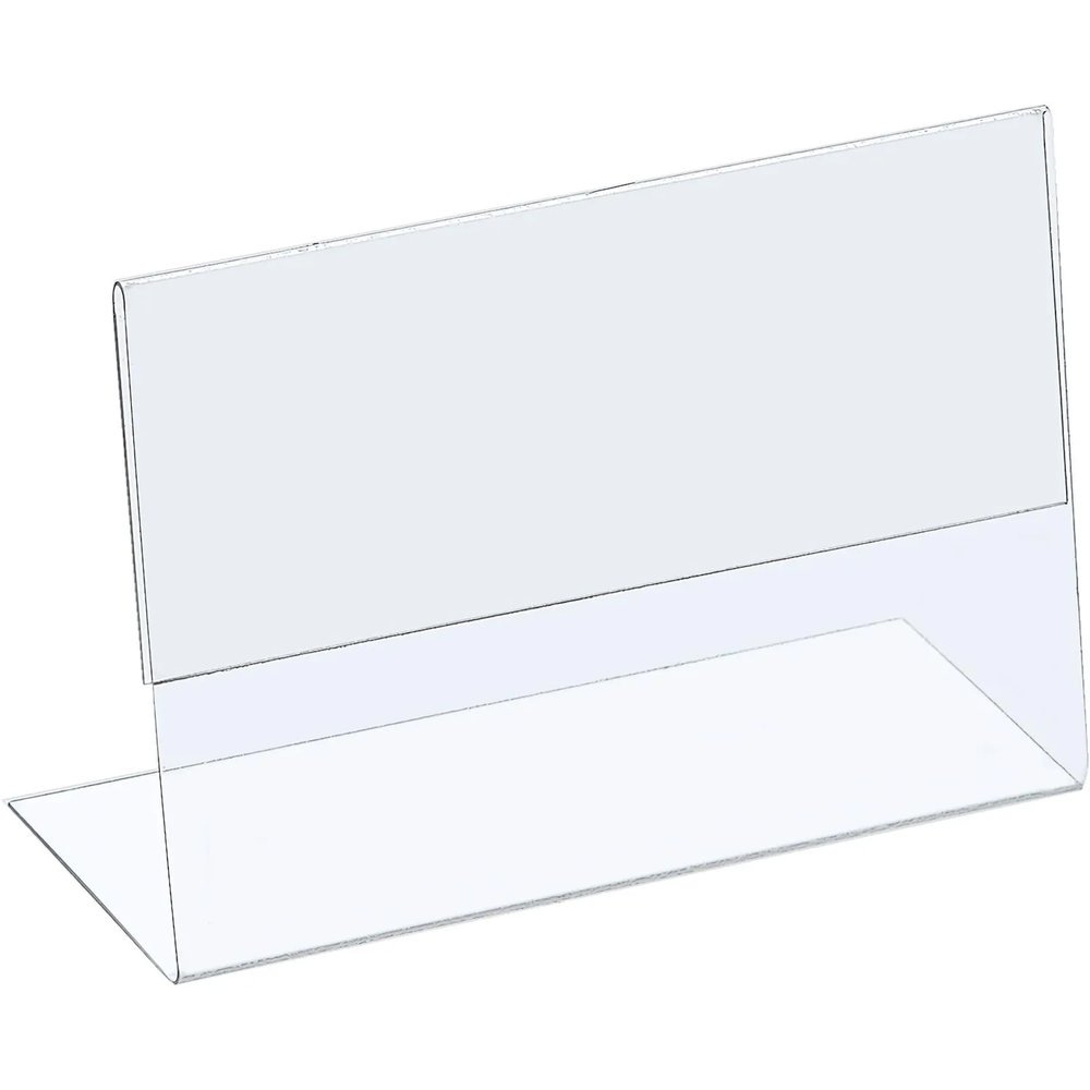 Ценникодержатель настольный д/инф. L-образный 40x60мм, горизонт.,20шт/уп.