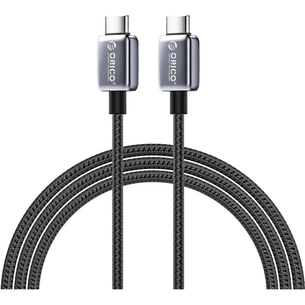 Кабель ORICO USB-C(m)/USB-C(m),480Мбит/с,PD 100Вт,2м ORICO-GQZB100-20-BK-BP