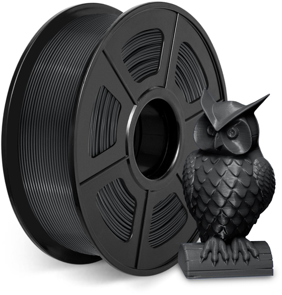 Пластик для принтера CACTUS 3D CS-3D-PLA-1KG-BLACK PLA, диаметр 1.75 мм, 1 кг, 1 цв. 1974199