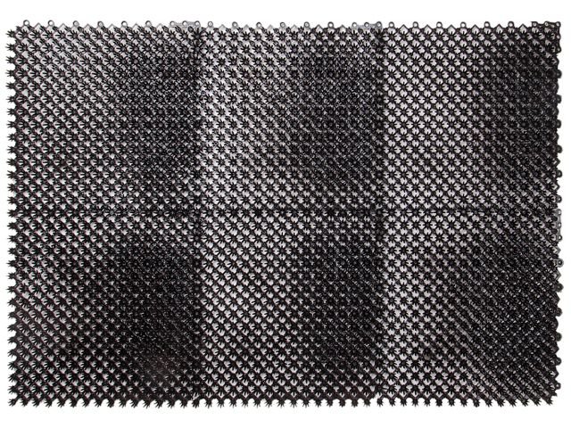 Коврик придверный PERFECTO LINEA 43x64 см, Травка, черный 22-436402