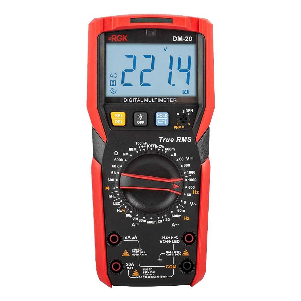 Цифровой мультиметр RGK dm-20 с поверкой 779647